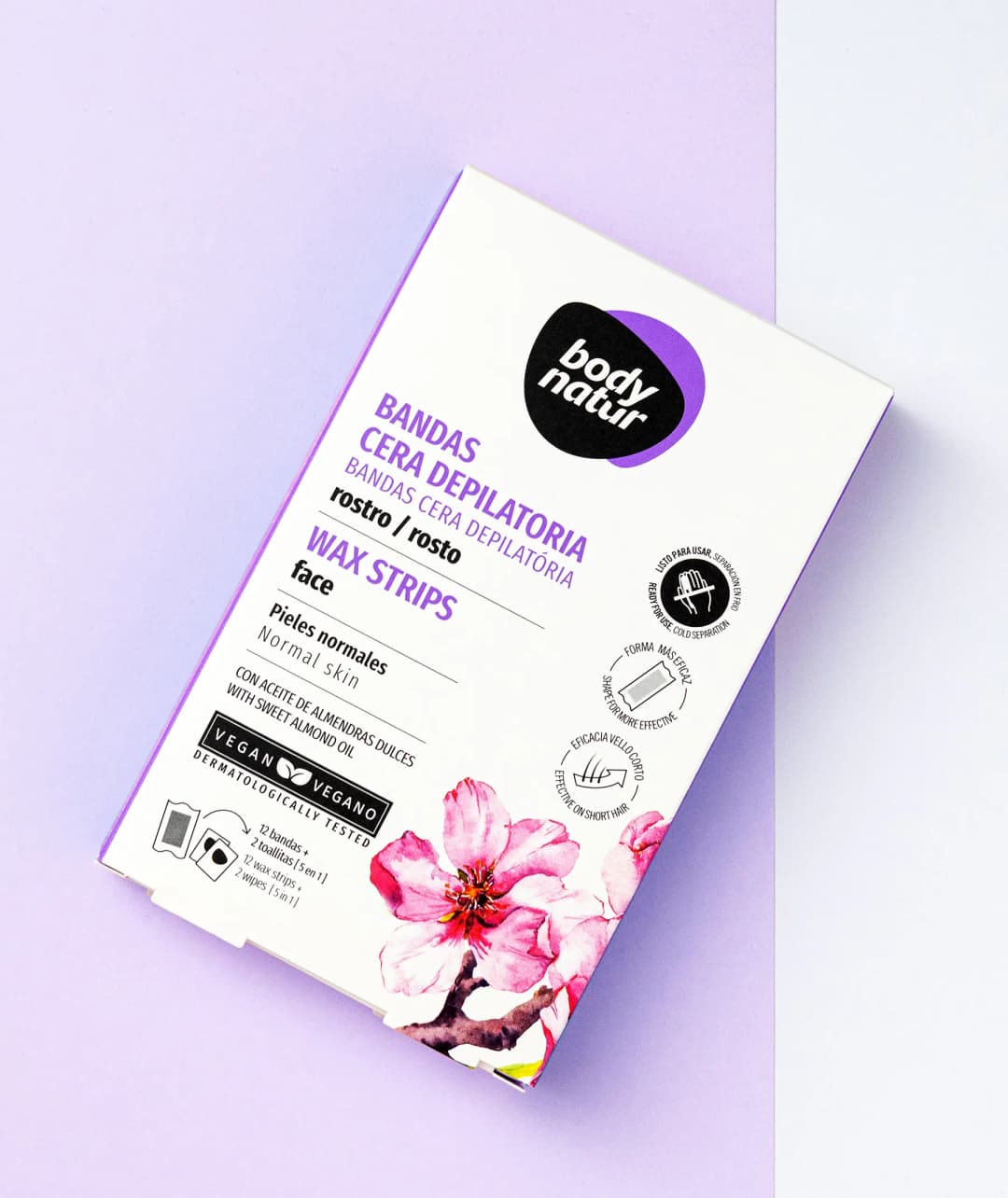 Body Natur Sweet Almond Oil Wax Strip Face, 12p /Нүүрний илүүдэл үсний вакс/ - 8