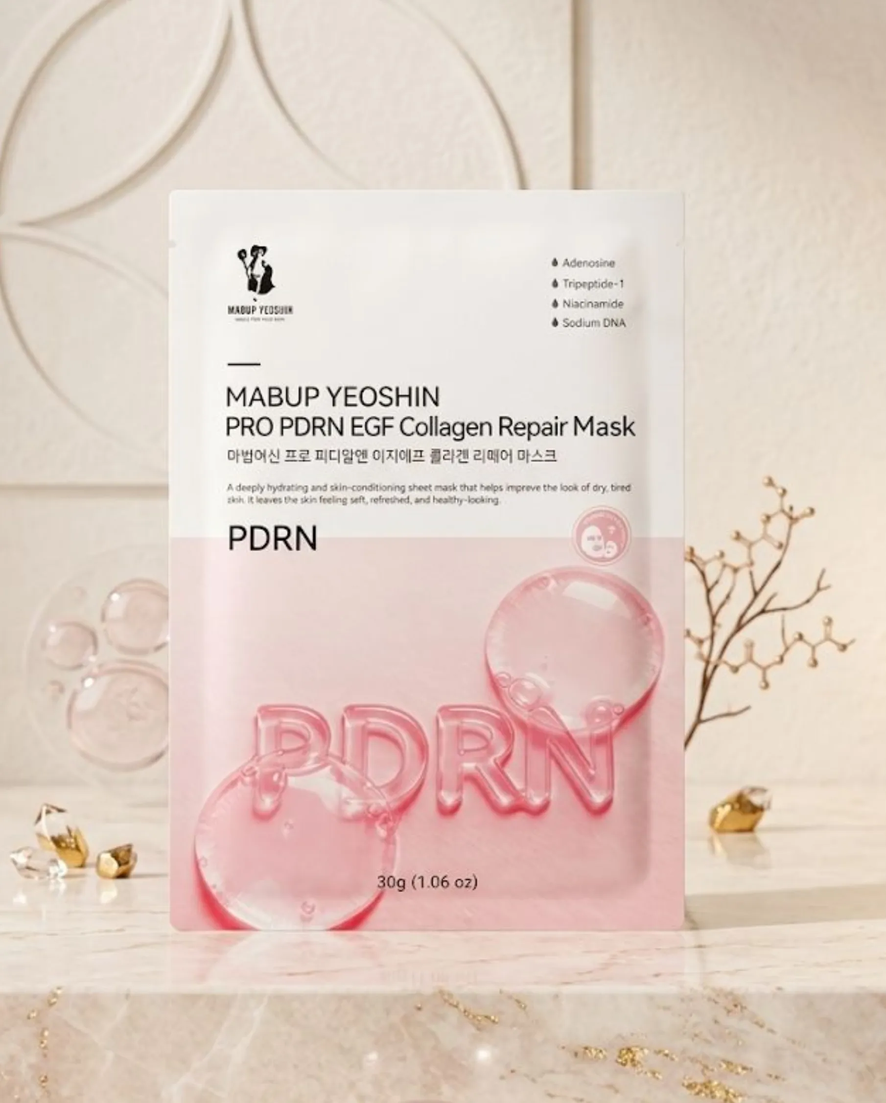 Mabup Yeoshin Pro PDRN EGF Collagen Repair Mask, 1p /Салфетан маск/ DO - 1